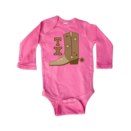 

Inktastic Texas Cowboy Boot Gift Baby Boy or Baby Girl Long Sleeve Bodysuit