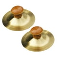 thumbnail image 4 of 2Pcs Finger Cymbals with Wooden Handles Finger Cymbals Percussion Instrument Hand Cymbal, 4 of 7