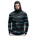 thumbnail image 5 of Upf 50+ Fishing Hoodie Shirts for Men UV Spf Long Sleeve Shirts with Face Cover Rash Guard Cooling Shirts Outdoor Hiking Swim Fishing Blouses,Blue 2XL, 5 of 5
