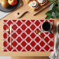 thumbnail image 2 of Red Moroccan Placemats Set of 4, Retro Modern Geometric Morocco Abstract Art Vintage Non-Slip Place Mats Washable Table Mats for Kitchen Dining Table Decorations Indoor/Outdoor, 2 of 9