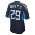 thumbnail image 3 of Men's Nike Jarvis Brownlee Jr.  Navy Tennessee Titans  Game Jersey, 3 of 6