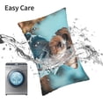 thumbnail image 6 of Yiaed Stylish Dog in Denim Outfit Print Brushed Microfiber Envelope Pillowcases, Standard,Envelope Closure Pillow Cases(No pillow core)-14"x20", 6 of 6