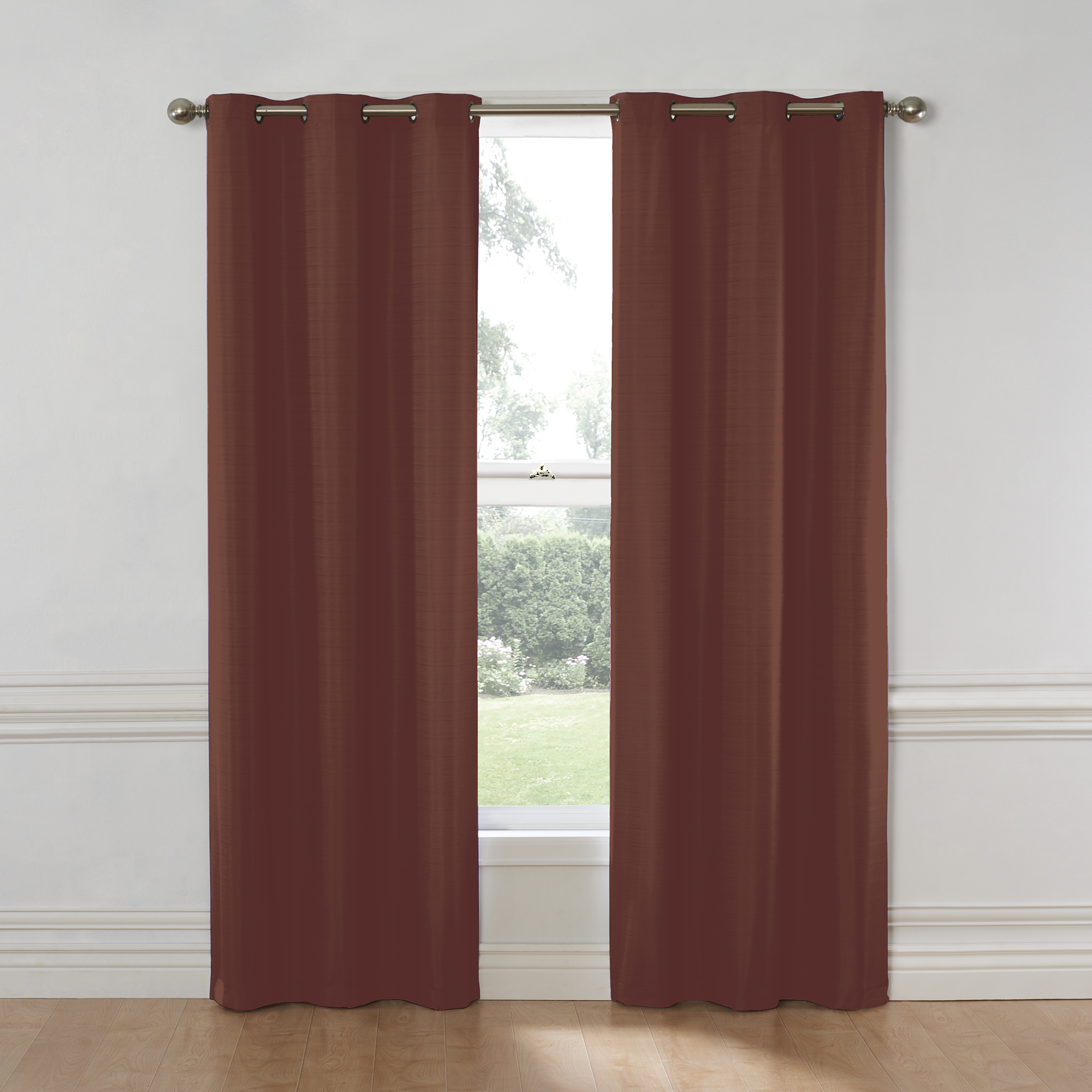 Eclipse Nottingham Blackout Grommet Top Single Curtain Panel, Red, 40 x 95 - image 3 of 3