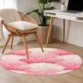 thumbnail image 5 of Coastal Pink Round Area&nbsp;Rug 4ft Seashell Ocean Beach Summer Non-Slip&nbsp;Washable Circle Rugs Soft Felt Indoor Floor Mat for Bedroom Kitchen Living Room Bathroom, 5 of 9