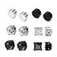 thumbnail image 2 of Pendientes de tuerca de acero inoxidable para hombre y mujer, juego de pendientes con clip sin perforación, pendientes magnéticos, pendientes con clip, aro cruzado negro, 2 of 5