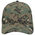 thumbnail image 2 of Men’s Camouflage 6 Panel Adjustable Low Profile Baseball Cap, Digital Dark Green, 2 of 3