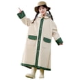 thumbnail image 2 of UACY Kids Rain Poncho with Hood Lightweight Emergency Raincoat Reusable Boys and Girls Rain Jacket for Travel Outdoor ﻿ (Khaki, 4-6 Years), 2 of 7