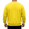 thumbnail image 3 of Boyscolos Men Crewneck Sweatshirts Fall Winter Fashion Long Sleeve Pullover Top Stretch Soft Lightweight Shirt Travel Golf Yellow M, 3 of 3