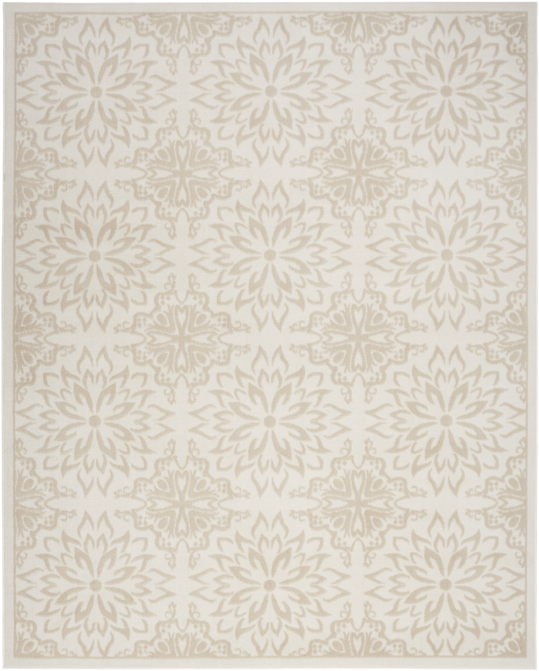 Nourison Jubilant 6' x 9' Ivory Beige Farmhouse Indoor Rug