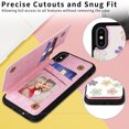 thumbnail image 4 of TECH CIRCLE For iPhone XS Max Wallet Case with Card Holder,PU Leather Kickstand Flower Case Magnetic Clasp Kickstand Shockproof Protective Cover for Apple iPhone XS Max 6.5" 2018,Color Flower, 4 of 7
