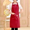 thumbnail image 2 of Gupgi Halter Neck Apron Waiter Baker Chef Bib Apron Adult Front Pocket Apron, 2 of 3