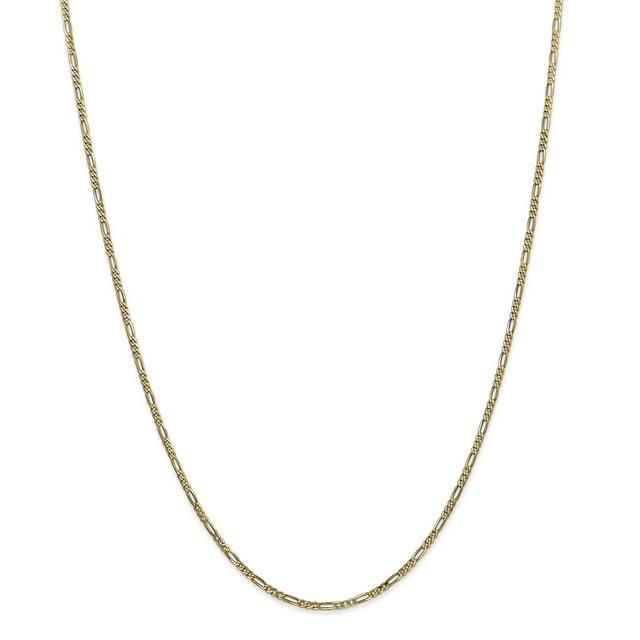 14K Yellow Gold 1.80mm Flat Figaro Chain 20 Inch