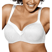PLAYTEX White Rose Jacquard Original Balconette Bra, US 36B, UK 36B, NWOT