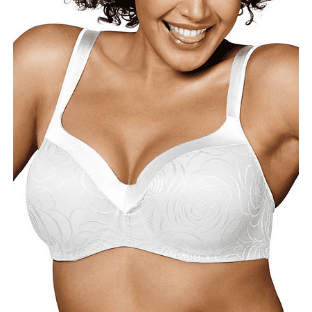 PLAYTEX White Rose Jacquard Original Balconette Bra, US 36B, UK 36B, NWOT