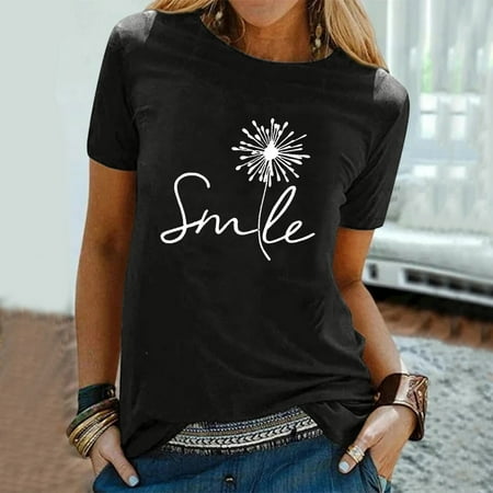

WOXINDA Women Casual Printing Short Sleeves O Neck Loose T Shirt Blouse Tops Striped Short Sleeve Tee Long Sleeve T Shirt Women under Scrubs