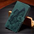 thumbnail image 3 of Feishell Wallet Case For Samsung A14 5G, Magnetic Folio Card Slots Holder Kickstand Premium PU Leather Butterfly Patterned Embossed with Wrist Strap Cover For Samsung Galaxy A14 5G, Green, 3 of 13