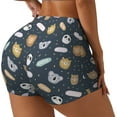 thumbnail image 2 of Vsdgher Cartoon Animals print Workout Shorts for Women Seamless Soft Smooth Gym Yoga Scrunch Active Exercise Fitness Shorts, 2 of 8