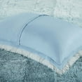 Mainstays Shaggy Faux Fur 2 Piece Teal Comforter Bed Set, Comforter and