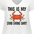 thumbnail image 4 of Inktastic This is my Crab Eating Shirt Women's Plus Size V-Neck T-Shirt, 4 of 5