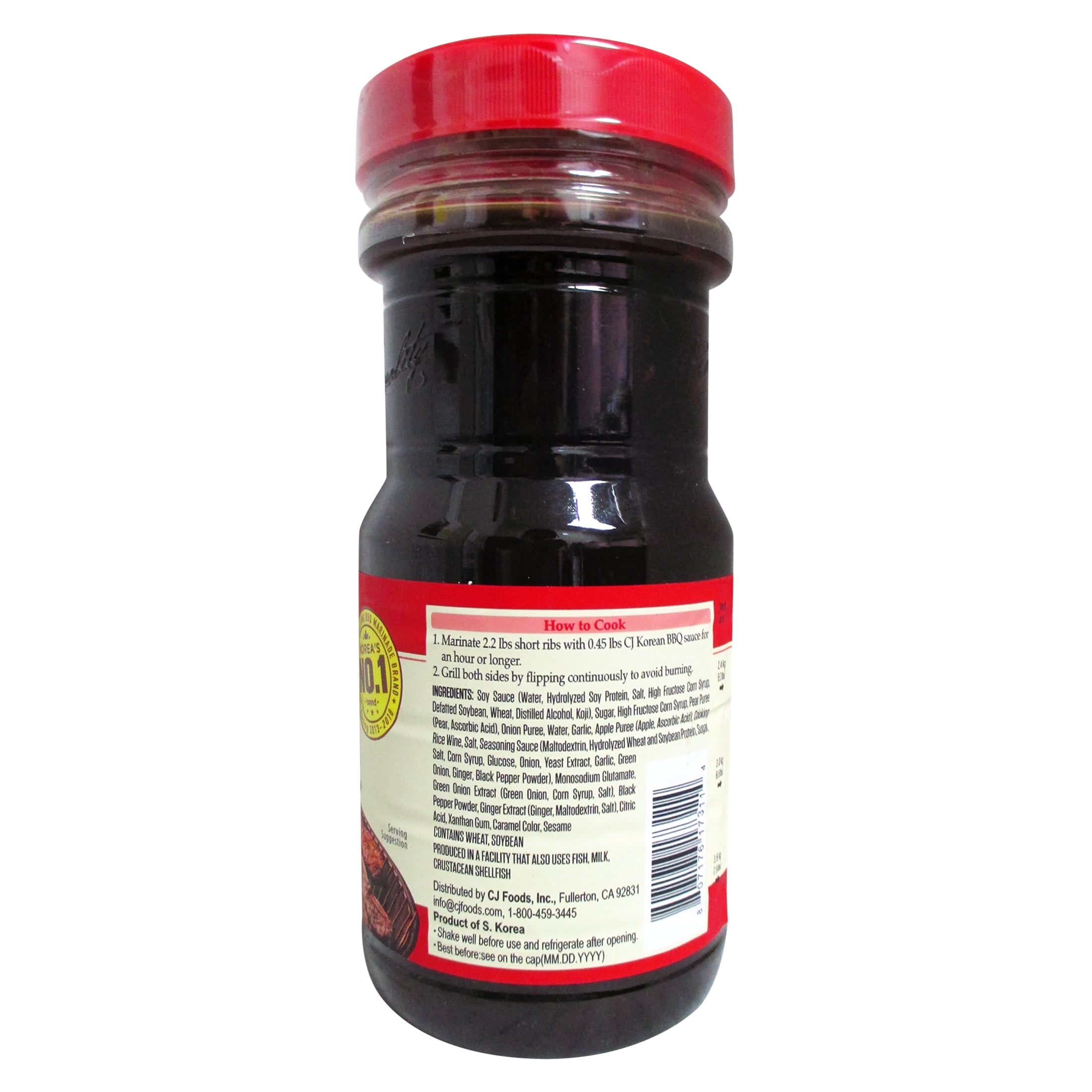 CJ Korean BBQ Sauce, Kalbi, 29.63-oz Bottle for Ribs 1