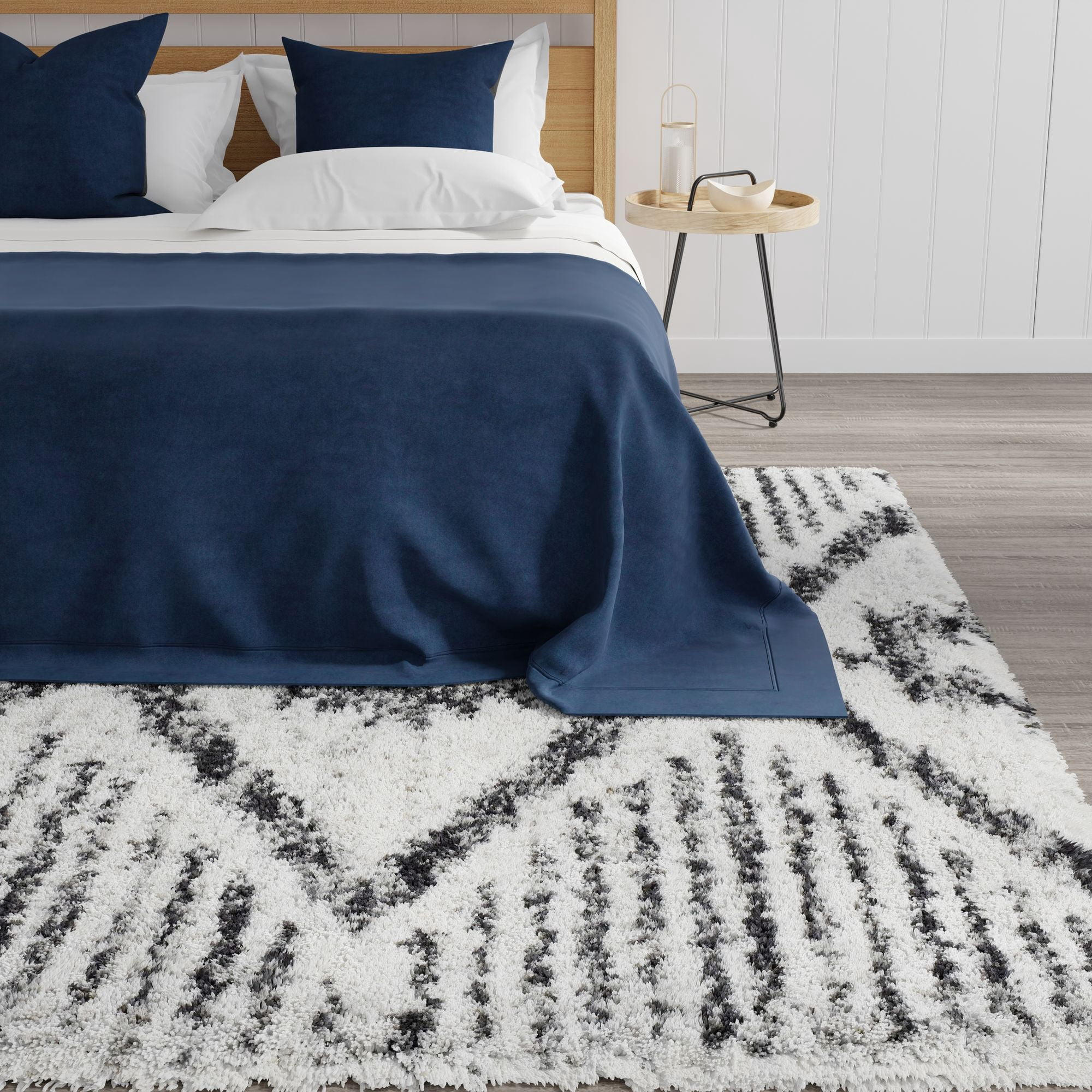 Mason Brooks Indigo Shag CG80B Transitional Geometric 2'6" X 8' Area Rug
