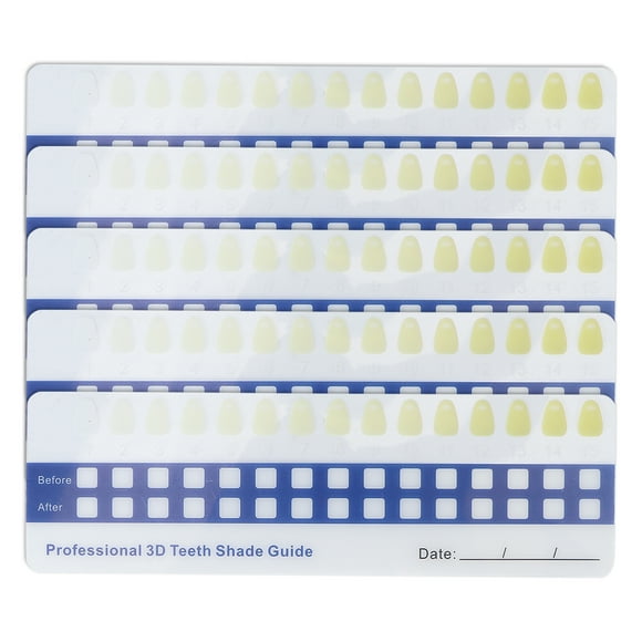 Teeth Whitening Shade Chart,5pcs Teeth Whitening Shade Teeth Whitening Shade Guide Tooth Shade Chart Best in its Class