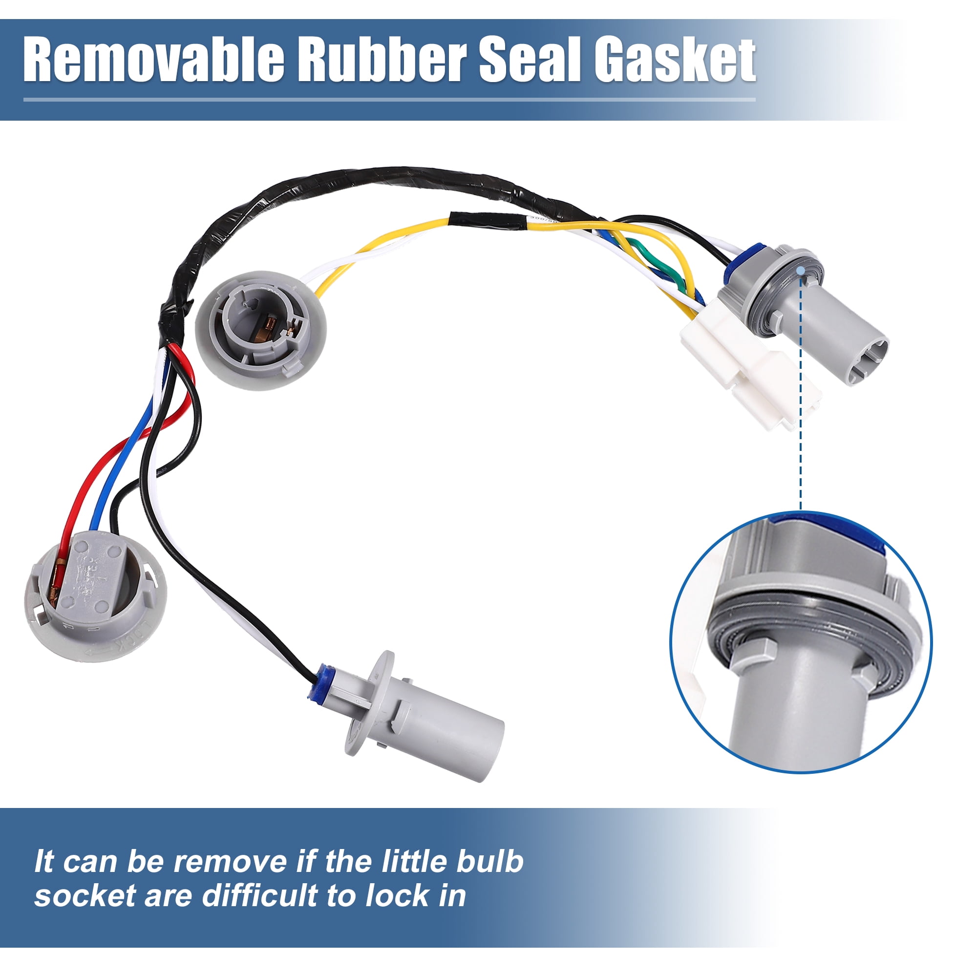 Unique Bargains Tail Lamp Holder and Wiring Harness 92450-3Q000 for Hyundai Sonata 2Pcs