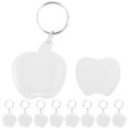thumbnail image 4 of KAKOWELY Porte-Clés Photo 100 Pcs Cadre Photo Acrylique Transparent Porte-Clés Anneaux Porte-Clés Forme Pomme Insert dans Porte-Clés Ornements 2.8"X1.57"X0.2 Pouces, 4 of 4