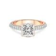 thumbnail image 3 of 3 Carat IGI Certified Princess Shape Lab Grown Diamond Engagement Ring | 14K Rose Gold | Eloa Secret Halo Lab Diamond Ring | FG-VS1-VS2 Quality Friendly Diamonds, 3 of 5