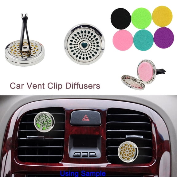 WRITWAA 2Pcs Car Essential Oil Diffuser Clip Air Freshener with Simple Elegant Shape and Assorted Colors