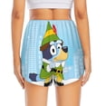thumbnail image 2 of Lsque Bluey Printed Women's Running Shorts with Liner Pockets,Elastic Quick Dry Workout Athletic Gym Yoga Shorts,Womens High Waist Shorts-Small, 2 of 9