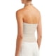 thumbnail image 5 of Blusas Y2K Top plisado Bandeau para mujer, jersey de punto sin mangas, ropa de discoteca Hotsweet de Color sólido Ygjytge Beige Xl para Mujer, 5 of 7