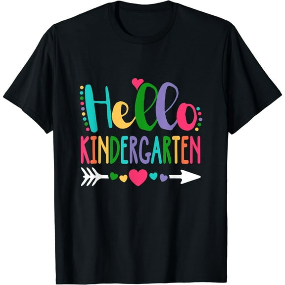 Hello Kindergarten Heart Teacher Student Back To School T-Shirt