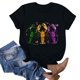 thumbnail image 5 of Fiudx Camisas de Mujer Blusa de Manga Corta con Estampado de Moda para Mujer, Divertida Camiseta con Cuello Redondo, 5 of 5