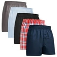 thumbnail image 1 of Natural Feelings Mens Underwear Cotton Woven Boxers for Men, 5 Pack, S M L XL XXL, 1 of 6