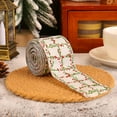 thumbnail image 2 of Christmas Checkered Ribbon 5cm Wide 15 Feet Long, White Bow Decorative Webbing for Gift Wrapping and Holiday Crafts, 2 of 8