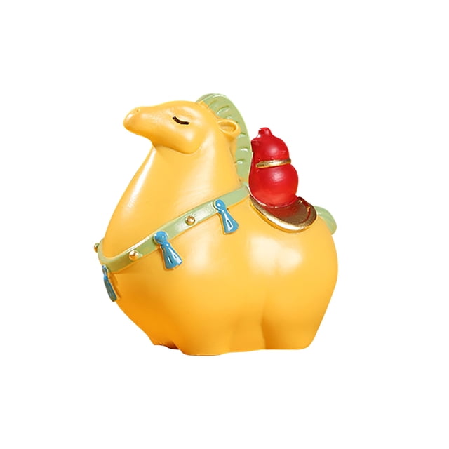 Chinese Year Of Horse Resin Ornament Dynamic Steed Shape Fine Polished Resin Rounded Texture Auspicious Success Symbol Decor Party Favors For Car Dashboard Home Office Foyer Gift Decoration