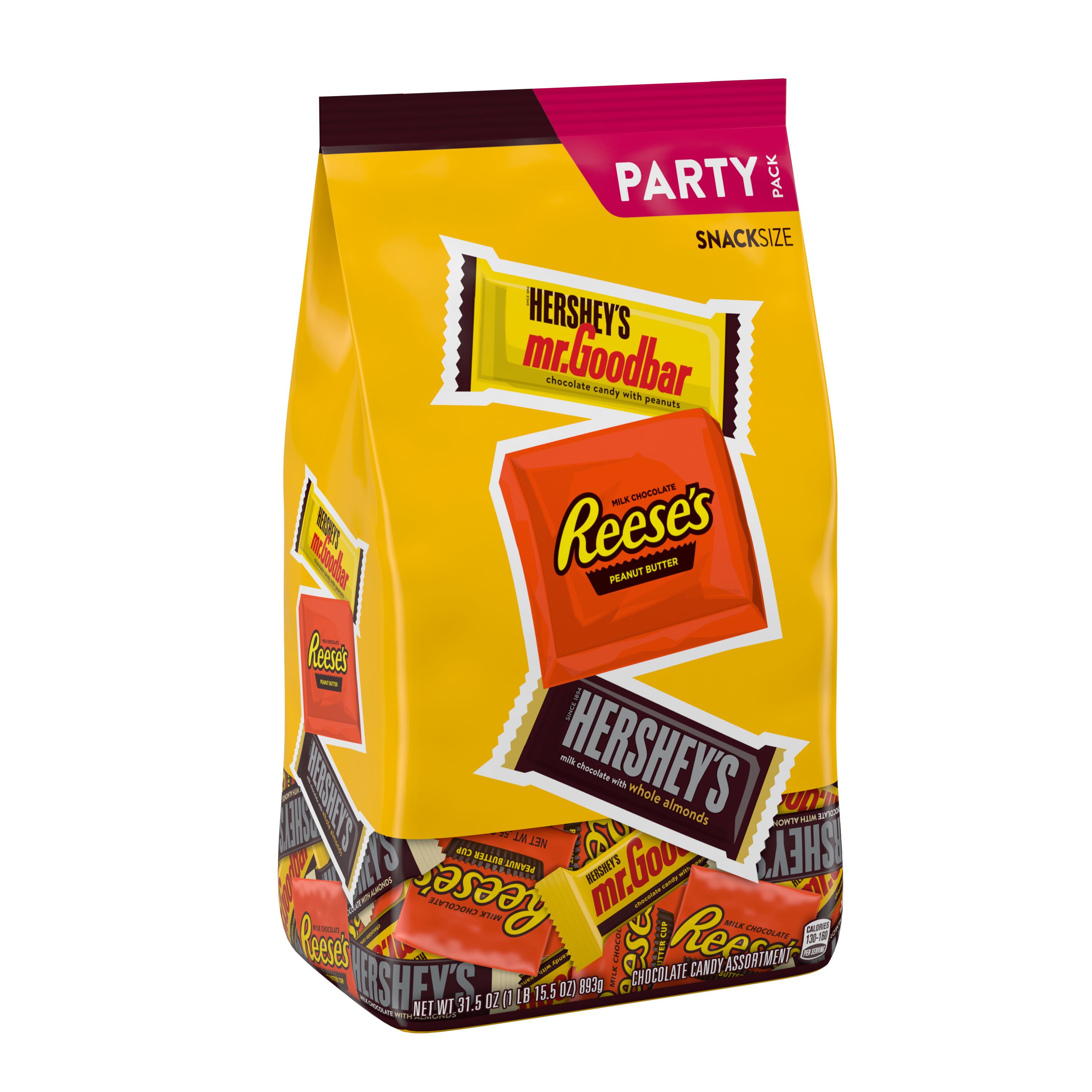 HERSHEY'S and REESE'S Nut Lover's Chocolate Assortment Candy, Bulk Candy, 31.5 oz, Bag