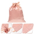 thumbnail image 3 of 8 bolsas de satén con cordón para joyería, bolsas de almacenamiento de satén para accesorios para el cabello, pequeñas bolsas de aseo de viaje, bolsas de satén rosa para regalos de boda, 3 of 8