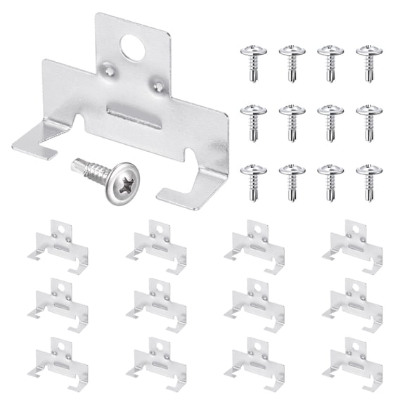 Uxcell 12 Pcs Recessed Light Clips Downlight Housing C Clips, 304 Stainless Steel Can Light Clip with Phillips Head Self Drilling Screws for 5 to 6 Inch Retrofit Cans