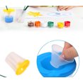 thumbnail image 2 of 10 piezas de pincel de pintura de 10 colores, vaso de cepillo de lavado anti-retroceso de plástico, pincel para pintura al óleo para niños, graffiti, pincel de cerdas, vaso para mezclar colores Rojo Verde, 2 of 5