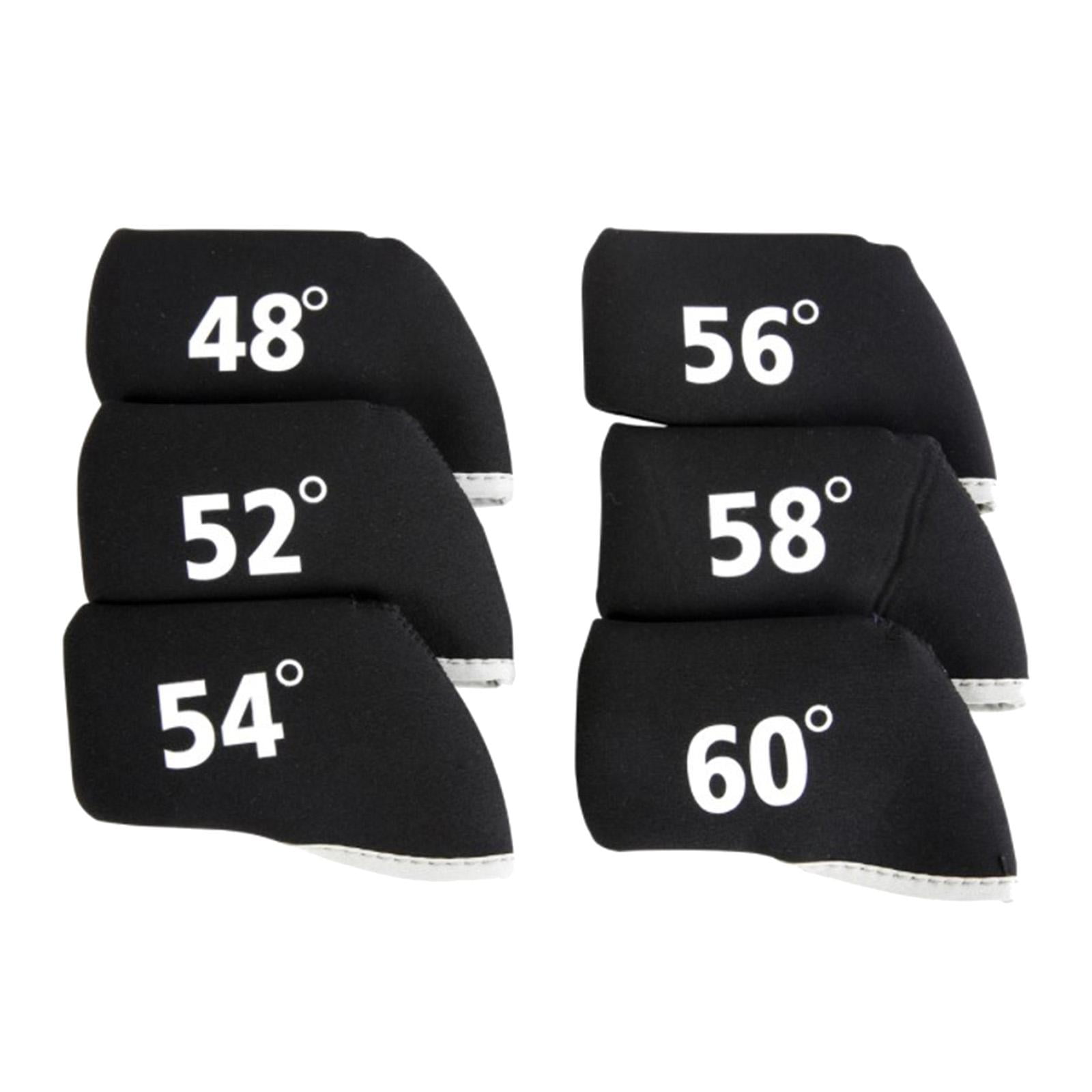 harayaa 2X 6 Pieces Golf Club Headcover Covers for All Driver Clubs Black