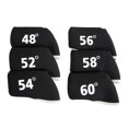 thumbnail image 4 of 6 piezas Anti Scratch Golf Club Headcover Iron Head Covers Universal 48 degree, 52 degree, Negro Cola Fundas para cabezas de hierros de golf, 4 of 7