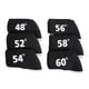 thumbnail image 4 of 6 fundas protectoras para cabezas de palos de golf, resistentes al agua y con diseño de cuñas. Negro, 4 of 7