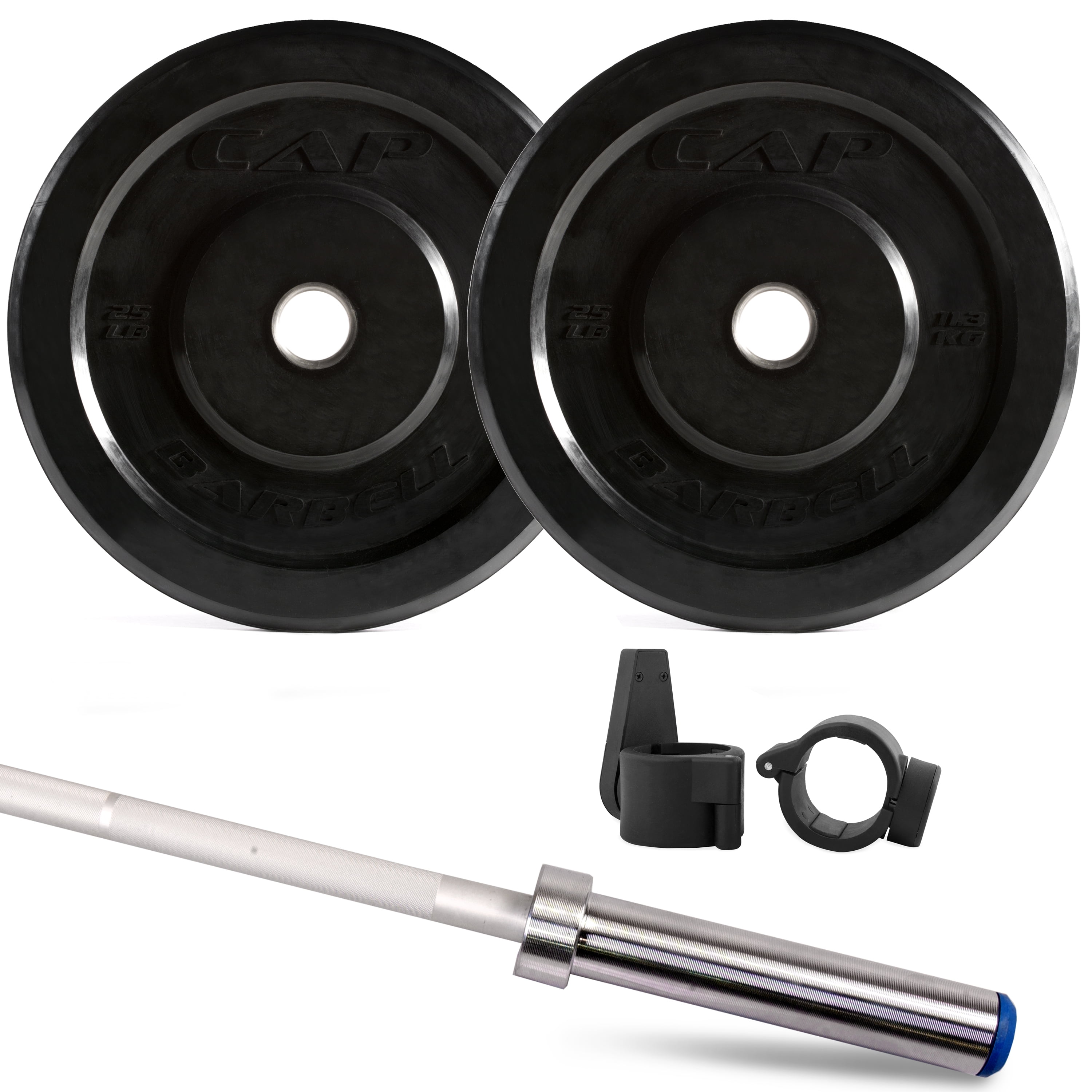 Cap Barbell Bumper Weight Plate Set, 50lbs, 2pc Canadian Tire