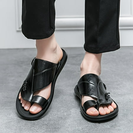 

Plus Size Men s Outdoor Activities Men s Casual Soft Sole Slippers Solid Colour Breathable Out Comfy Non Slip Mule Shoes