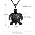 thumbnail image 4 of Jewmon Trinity Knot Turtle Pendant Neckalce for Men Women Black Gun Plated Animal Sea Turtle Jewelry, 4 of 8