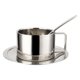 thumbnail image 1 of Taza de café de doble capa de acero inoxidable 304 Taza de café de estilo europeo con plato y cuchara Aislamiento térmico de doble capa Anti-escaldado Té con leche, 1 of 3