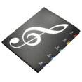 thumbnail image 4 of 2X Music Themed Folder Holder Writable Musicians Treble Clef Sheets Piano Choir Song Recitals Concert Protector 20 Page, 4 of 5
