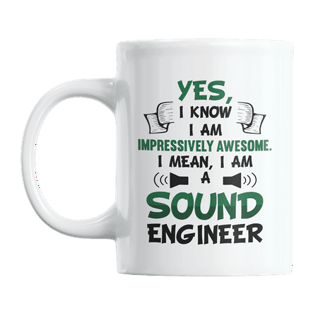 

Impressively Awesome Sound Engineer Audio Engineering Coffee & Tea Gift Mug (11oz)